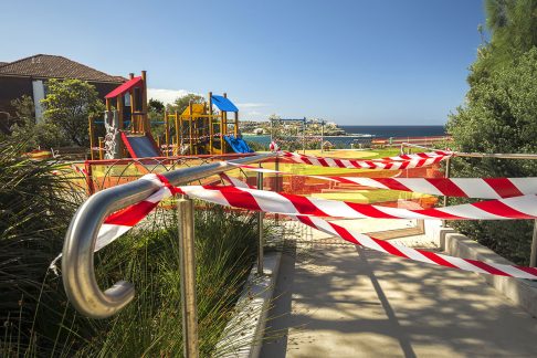Playground closed because of COVID-19