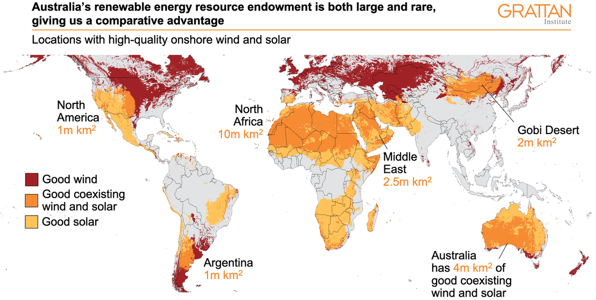 IMAGE DEPICTING LOCATIONS WITH HIGH QUALITY ONSHORE WIND AND SOLAR AROUND THE WORLD