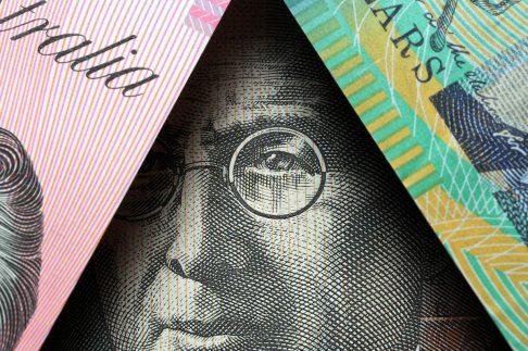 Close up of Australian money