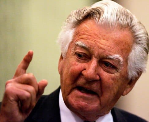 Former Australian Prime Minister Bob Hawke